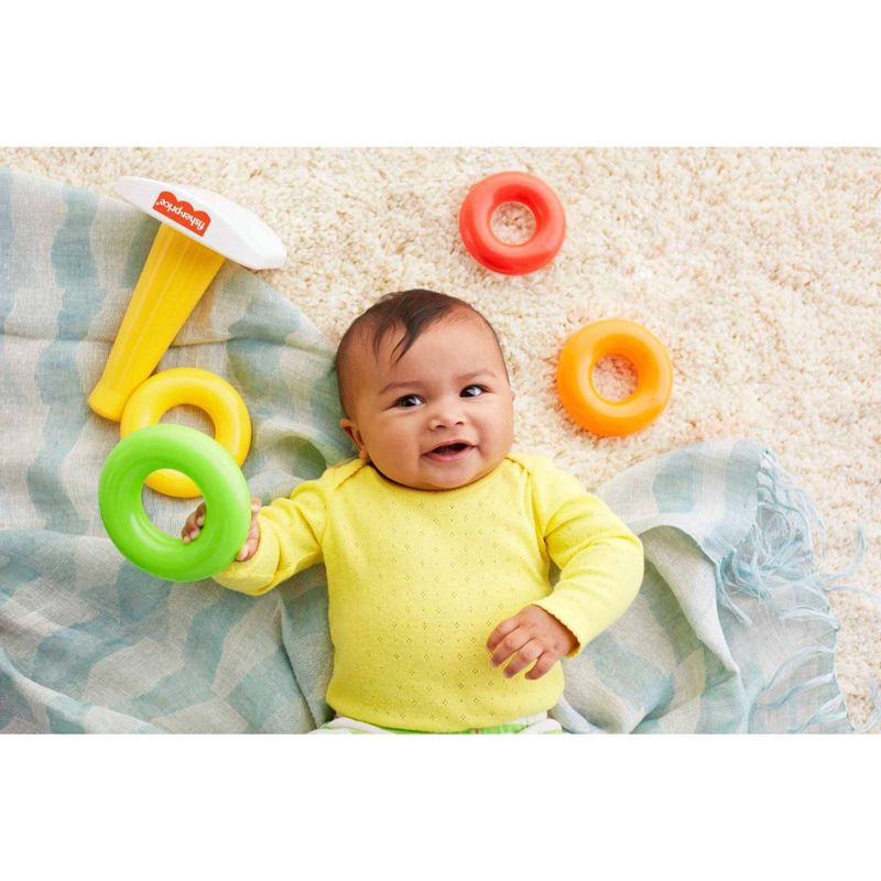 slide 4 of 6, Fisher-Price Rock-a-Stack Sleeve Infant Stacking Toy, 1 ct
