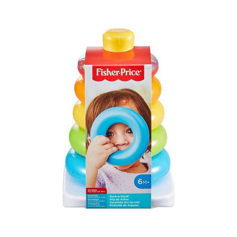 slide 6 of 6, Fisher-Price Rock-a-Stack Sleeve Infant Stacking Toy, 1 ct