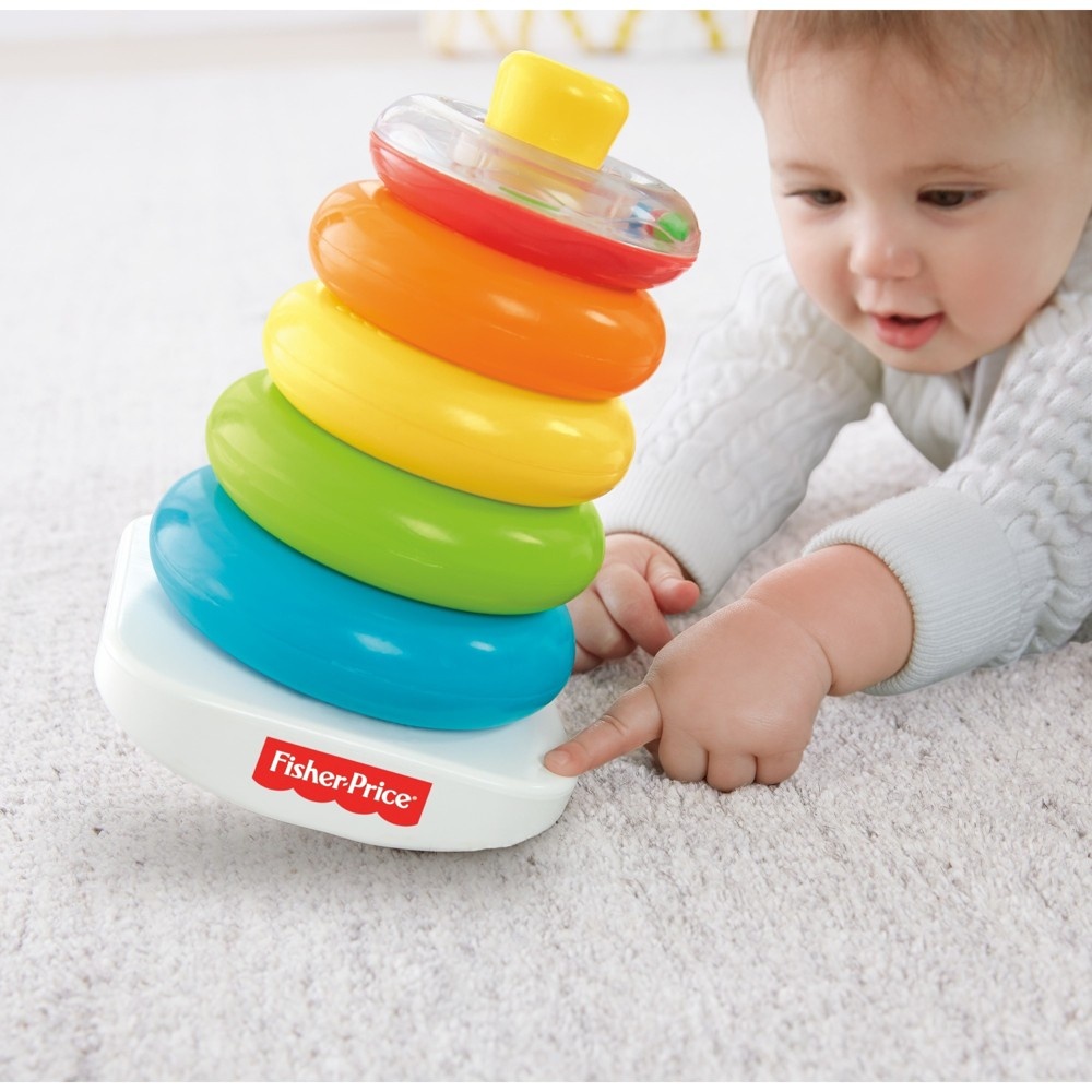 slide 7 of 11, Fisher-Price Rock-a-Stack Sleeve Infant Stacking Toy, 1 ct