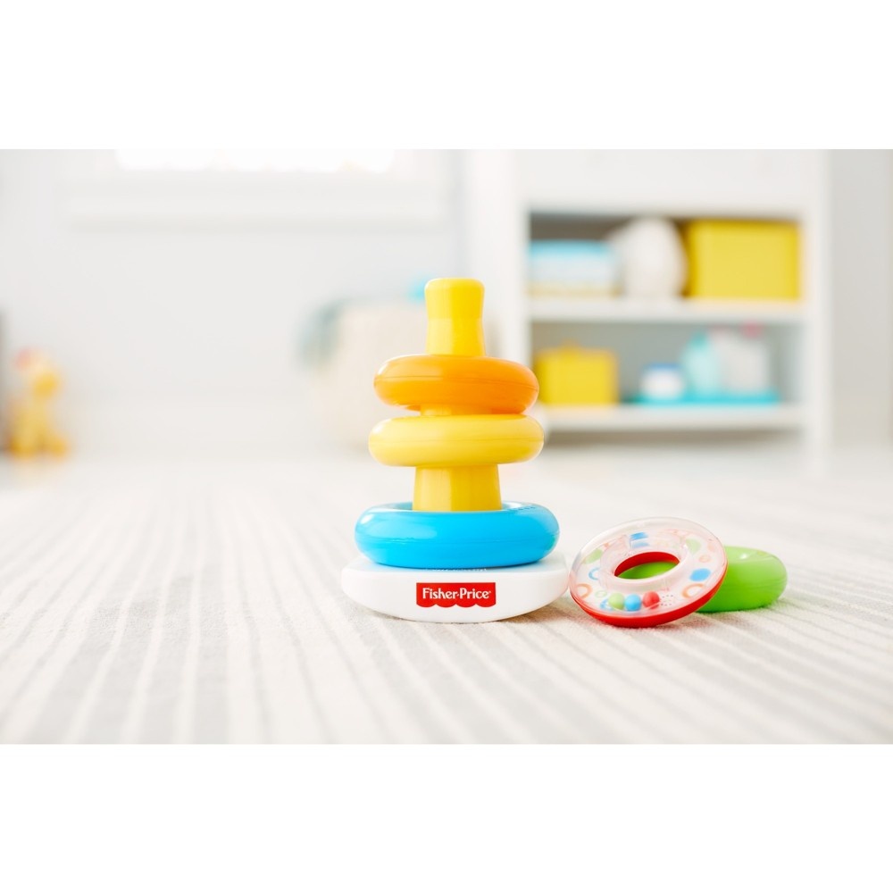 slide 9 of 11, Fisher-Price Rock-a-Stack Sleeve Infant Stacking Toy, 1 ct