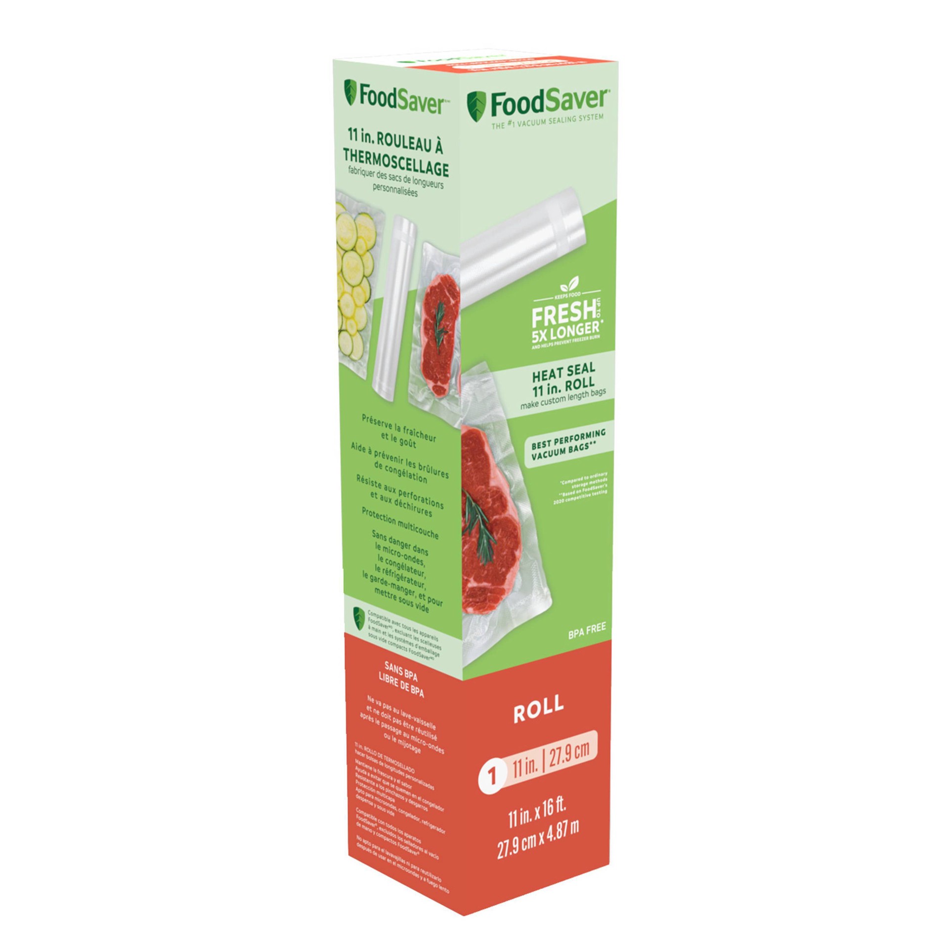 slide 1 of 7, FoodSaver 11" x 16' Heat-Seal Roll, 1 ct