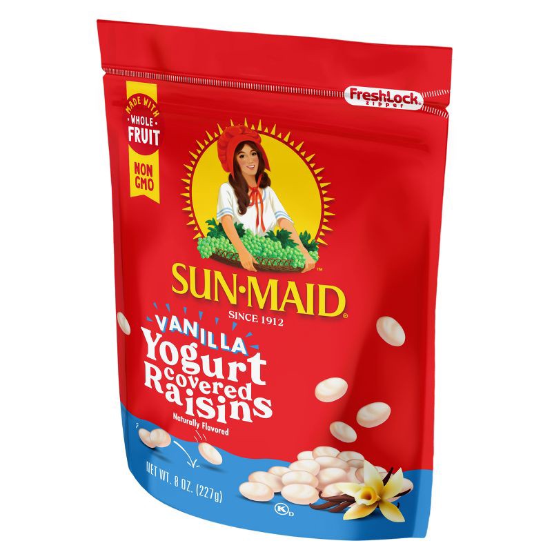 slide 4 of 7, Sun-Maid Vanilla Yogurt Covered Raisins Resealable Bag - 8oz, 8 oz