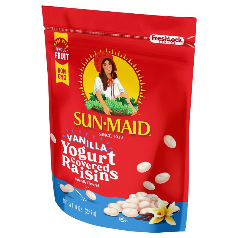slide 4 of 7, Sun-Maid Vanilla Yogurt Covered Raisins Resealable Bag - 8oz, 8 oz