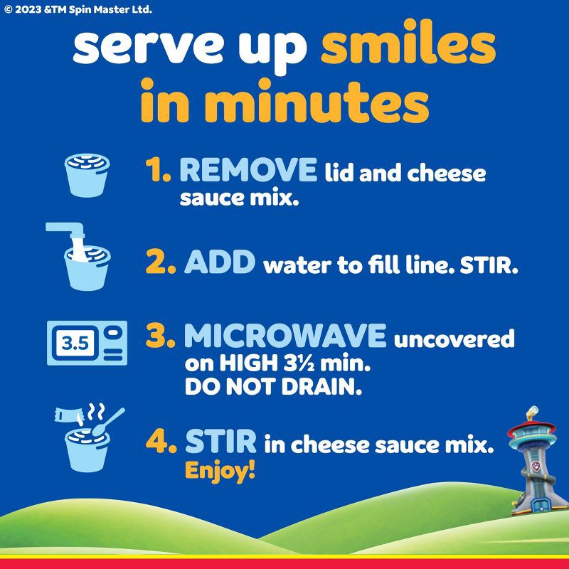 slide 2 of 9, Kraft Mac and Cheese Cups Easy Microwavable Dinner with Nickelodeon Paw Patrol Pasta Shapes - 7.6oz / 4ct, 4 ct; 7.6 oz