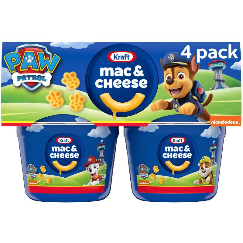 slide 1 of 9, Kraft Mac and Cheese Cups Easy Microwavable Dinner with Nickelodeon Paw Patrol Pasta Shapes - 7.6oz / 4ct, 4 ct; 7.6 oz