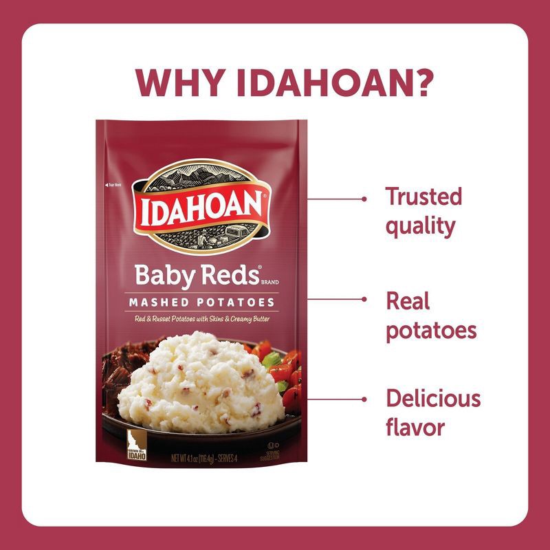 slide 8 of 10, Idahoan Gluten Free Baby Reds Mashed Potatoes - 4.1oz, 4.1 oz