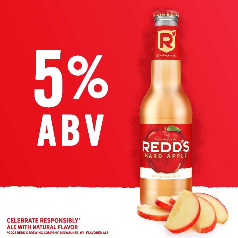 slide 2 of 9, Redd's Hard Apple Ale Beer - 6pk/12 fl oz Bottles, 6 ct; 12 fl oz