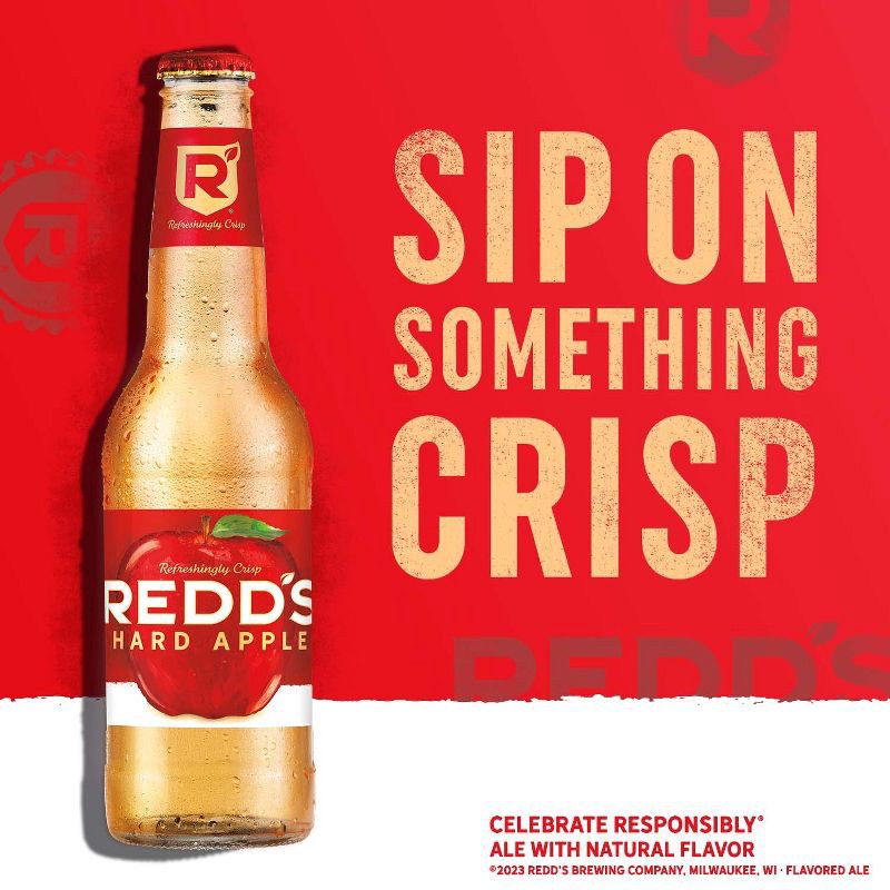 slide 3 of 9, Redd's Hard Apple Ale Beer - 6pk/12 fl oz Bottles, 6 ct; 12 fl oz