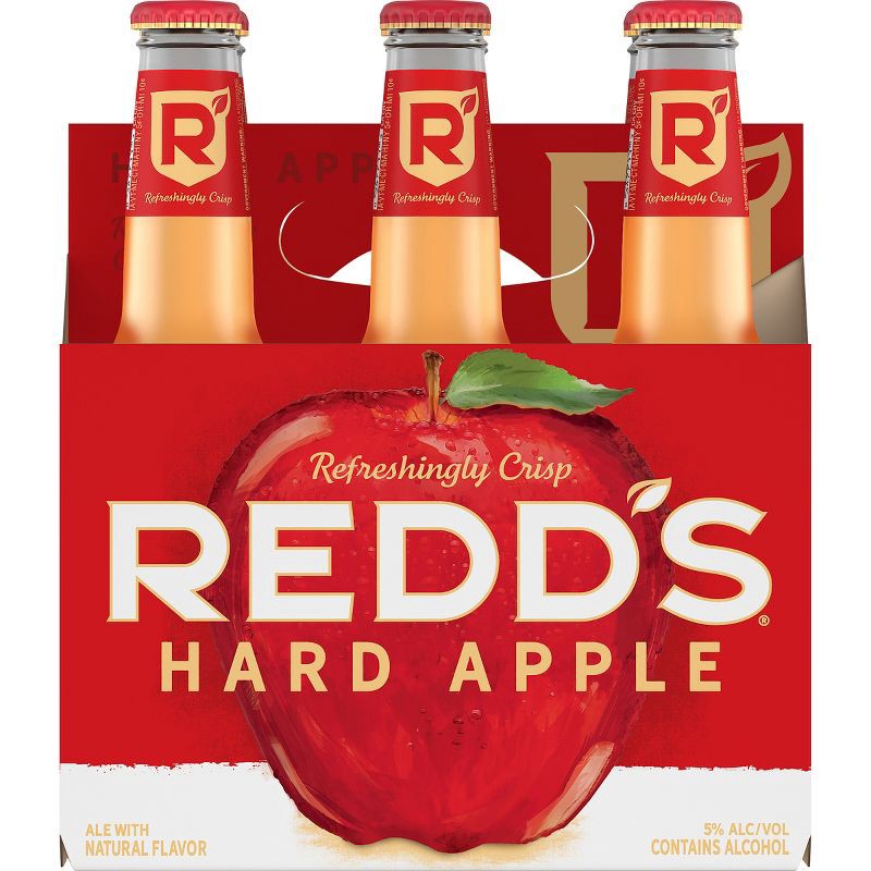 slide 7 of 9, Redd's Hard Apple Ale Beer - 6pk/12 fl oz Bottles, 6 ct; 12 fl oz