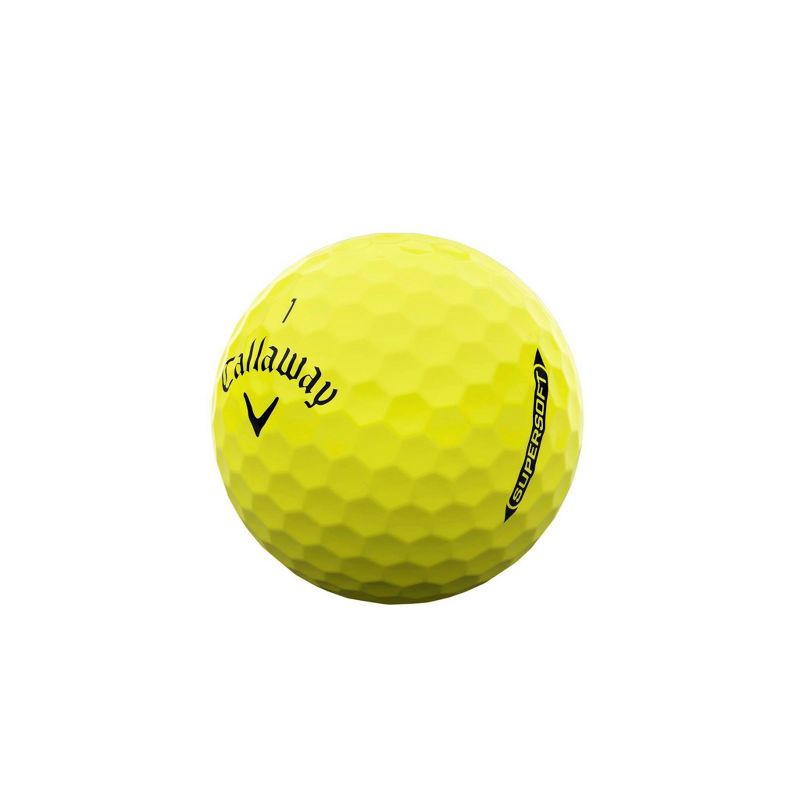 slide 4 of 5, Callaway Supersoft Golf Balls 12pk - Yellow: Rubber Core, Ionomer Shell, 12 ct