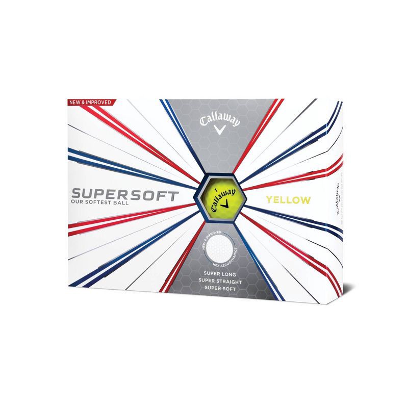 slide 1 of 4, Callaway Supersoft Golf Balls 12pk - Yellow, 12 ct