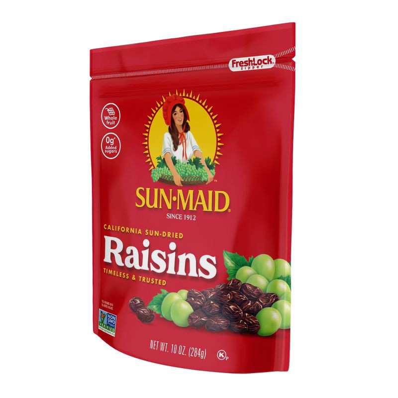 slide 4 of 12, Sun-Maid California Sun-Dried Raisins Resealable Bag - 10oz, 10 oz