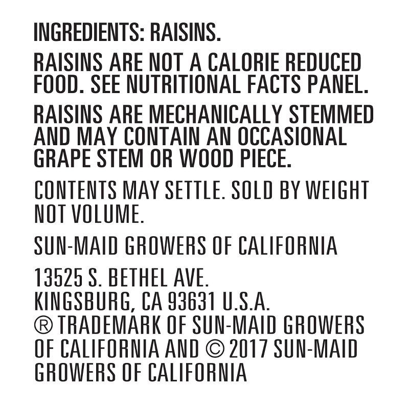 slide 6 of 11, Sun-Maid California Sun-Dried Raisins Resealable Bag - 10oz, 10 oz