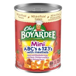Chef Boyardee Mini ABC's & 123's with Meatballs - 15oz