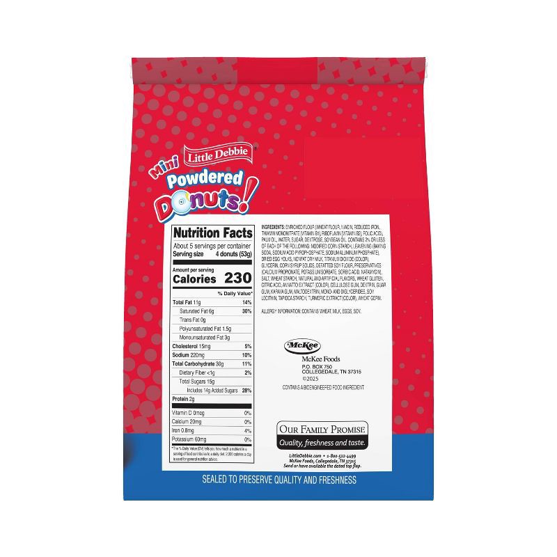 slide 4 of 4, Little Debbie Mini Powdered Donuts - 10oz, 10 oz