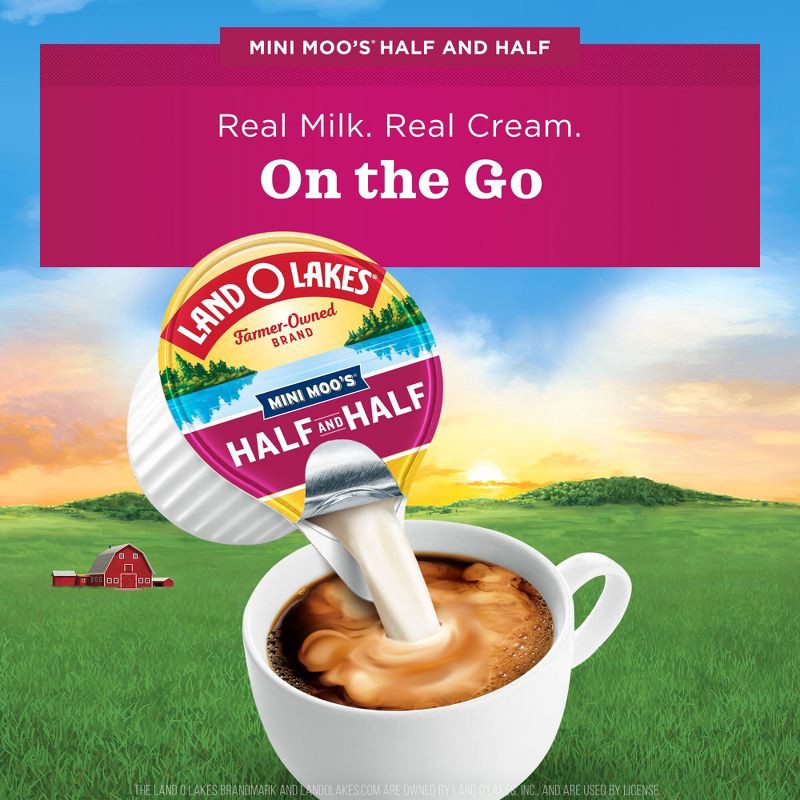 slide 3 of 9, Land O'Lakes Land O Lakes Mini Moo's Half & Half Creamer - 24ct/0.30 fl oz, 24 ct, 0.30 fl oz