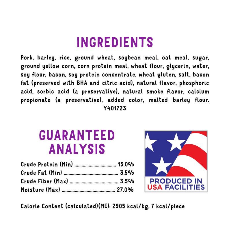 slide 6 of 9, Purina Beggin' Small Breed Original Bacon and Pork Flavor Chewy Dog Treats - 6oz, 6 oz