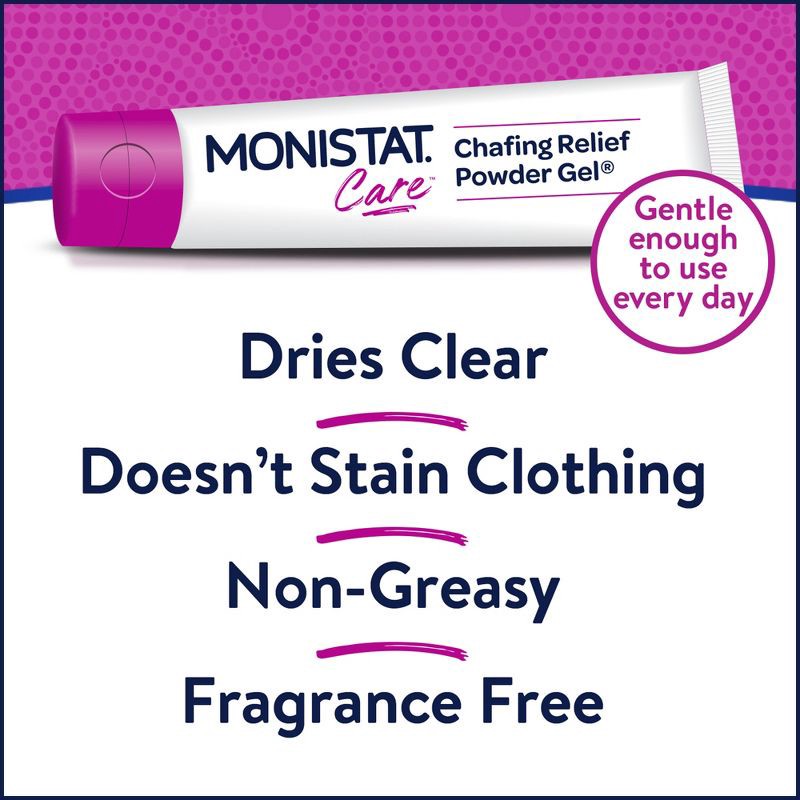 slide 6 of 7, Monistat Care Feminine Chafing Relief Powder Gel, Anti-Chafe Protection - 1.5 oz, 1.5 oz