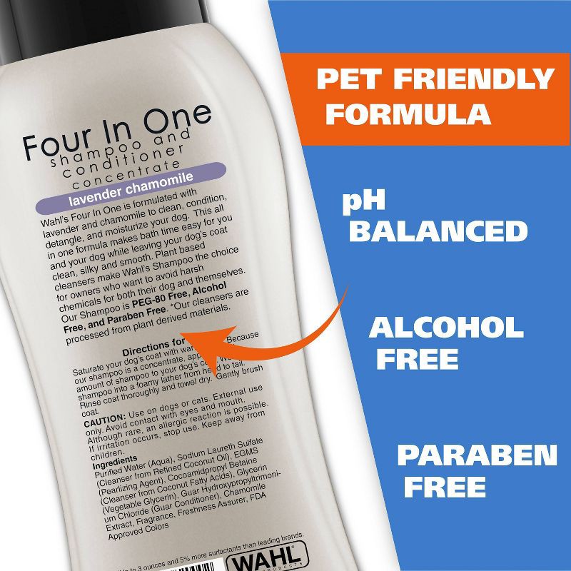 slide 4 of 9, Wahl Four-In-One Fresh Scented Calming Formula Dog Shampoo and Conditioner - 24oz, 24 oz