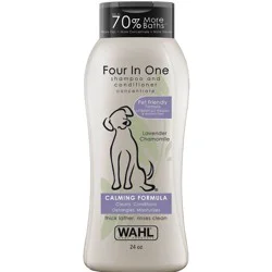 Wahl Four-In-One Fresh Scented Calming Formula Dog Shampoo and Conditioner - 24oz