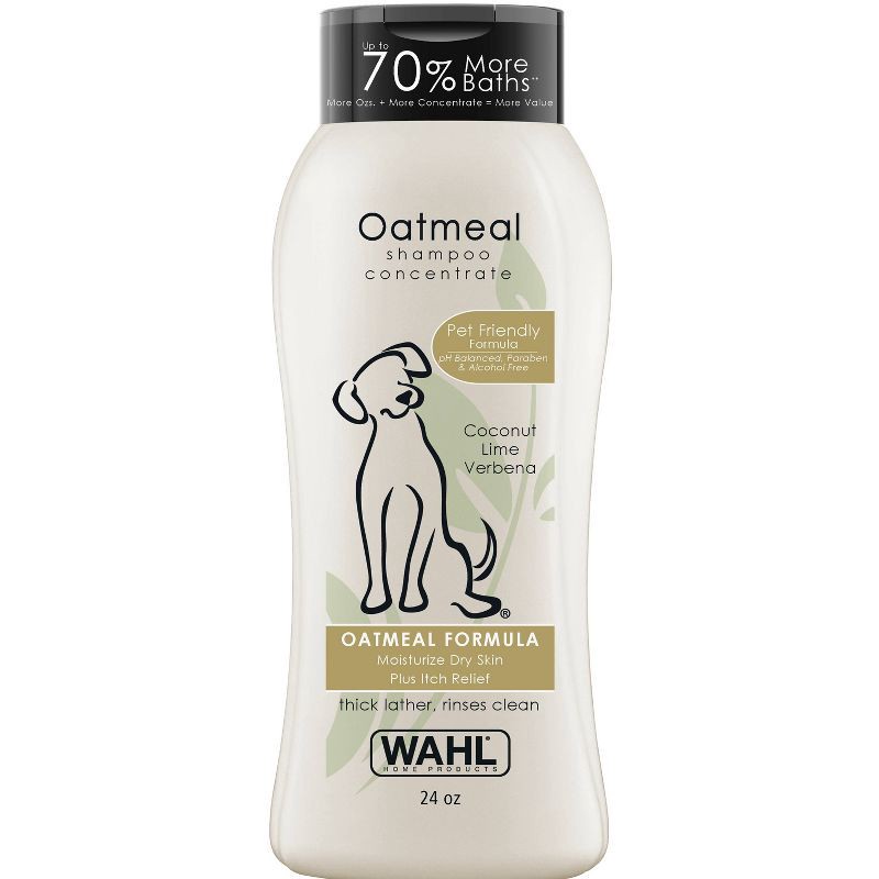 slide 1 of 3, Wahl Moisturize Dry Skin and Itch Relief Oatmeal Formula with Coconut and Fruit Scented Verbena Dog Concentrate Shampoo - 24oz, 24 oz