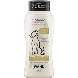 Wahl Moisturize Dry Skin and Itch Relief Oatmeal Formula with Coconut and Fruit Scented Verbena Dog Concentrate Shampoo - 24oz