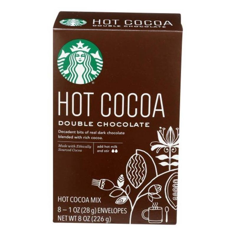 slide 1 of 3, Starbucks Double Chocolate Hot Cocoa Mix - 8ct, 8 ct