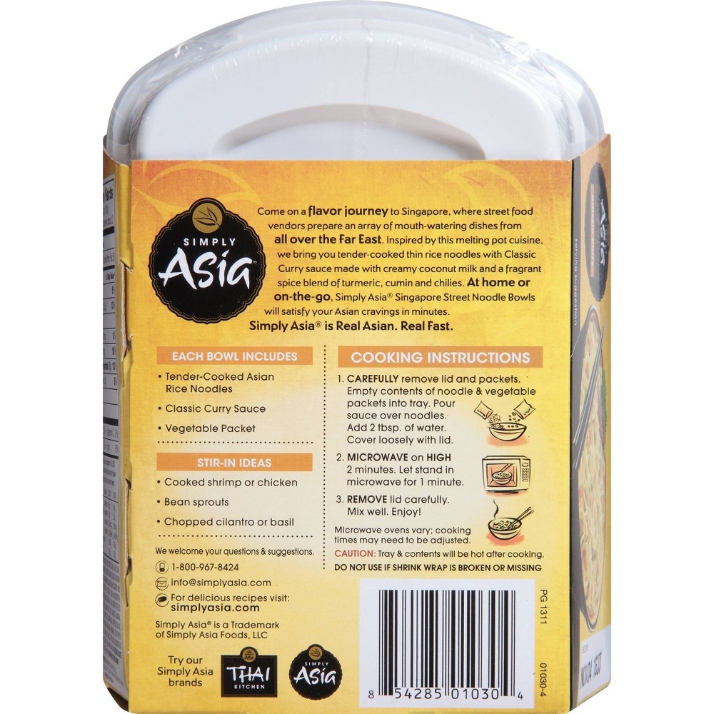 slide 2 of 3, Simply Asia Gluten Free Curry Noodle Bowl, 9.24 oz