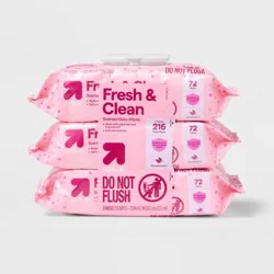 Fresh & Clean Scented Baby Wipes - 3pk/216ct - up&up™