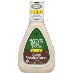 Ken's Steak House Lite Sweet Vidalia Onion Salad Dressing - 16fl oz