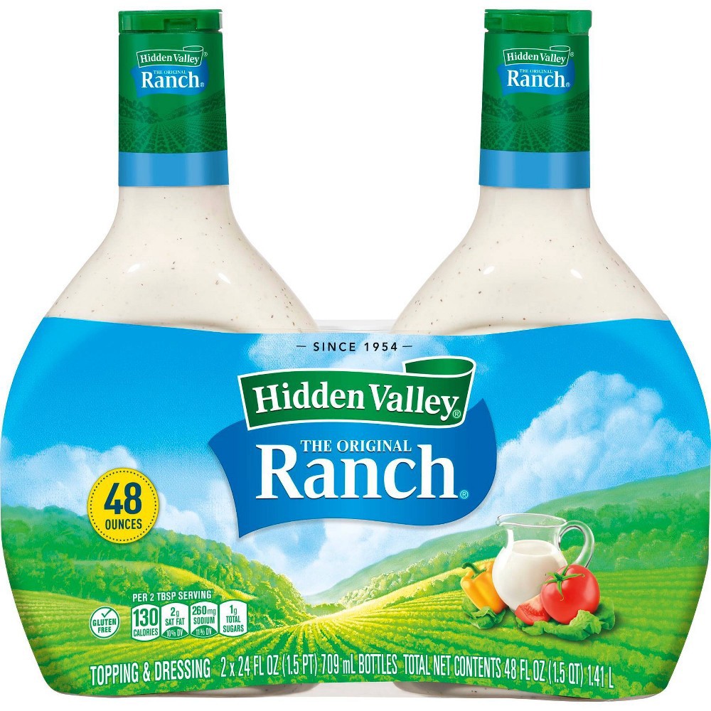 slide 2 of 10, Hidden Valley Gluten Free Original Ranch Salad Dressing, 2 ct; 24 oz