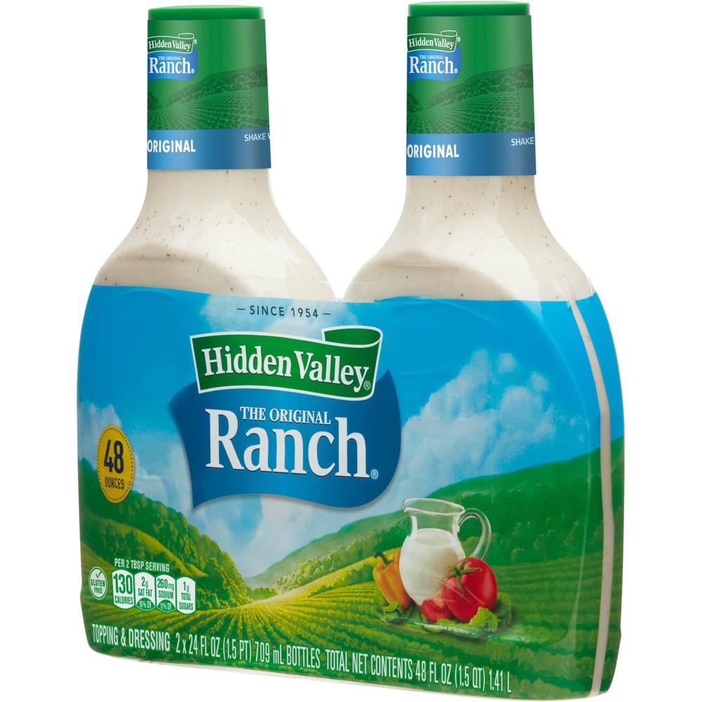 slide 9 of 10, Hidden Valley Gluten Free Original Ranch Salad Dressing, 2 ct; 24 oz