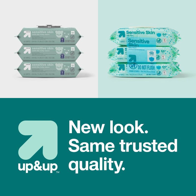 slide 5 of 5, Sensitive Baby Wipes - 192ct - up&up™, 192 ct