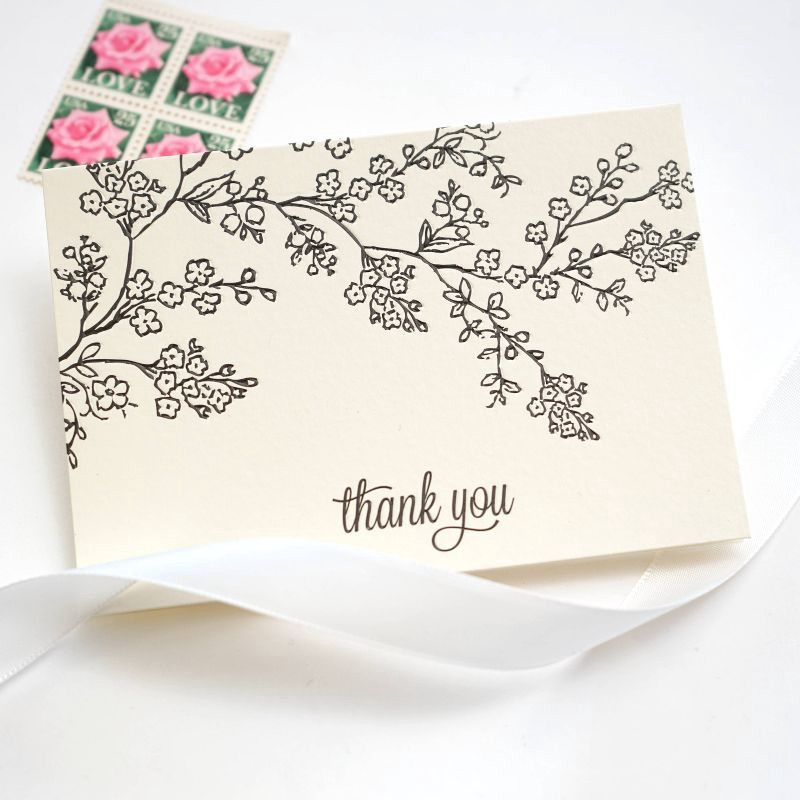 slide 3 of 3, Mara-Mi 50ct Blank Thank You Cards Floral, 50 ct