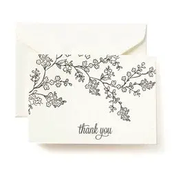Mara-Mi 50ct Blank Thank You Cards Floral