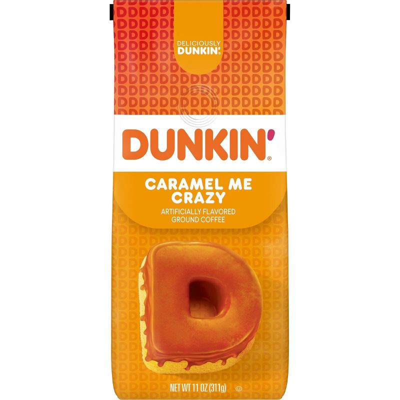 slide 1 of 7, Dunkin' Donuts Dunkin' Caramel Me Crazy Ground Coffee - 11oz, 11 oz