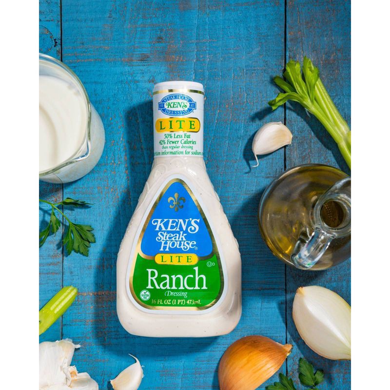 slide 4 of 4, Ken's Steak House Lite Ranch Salad Dressing - 16fl oz, 16 fl oz