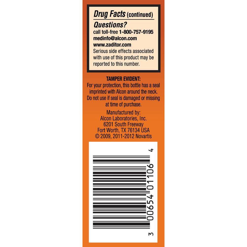 Zaditor Antihistamine Eye Drops for Eye Itch Relief 2 ct; 0.17 fl oz Shipt