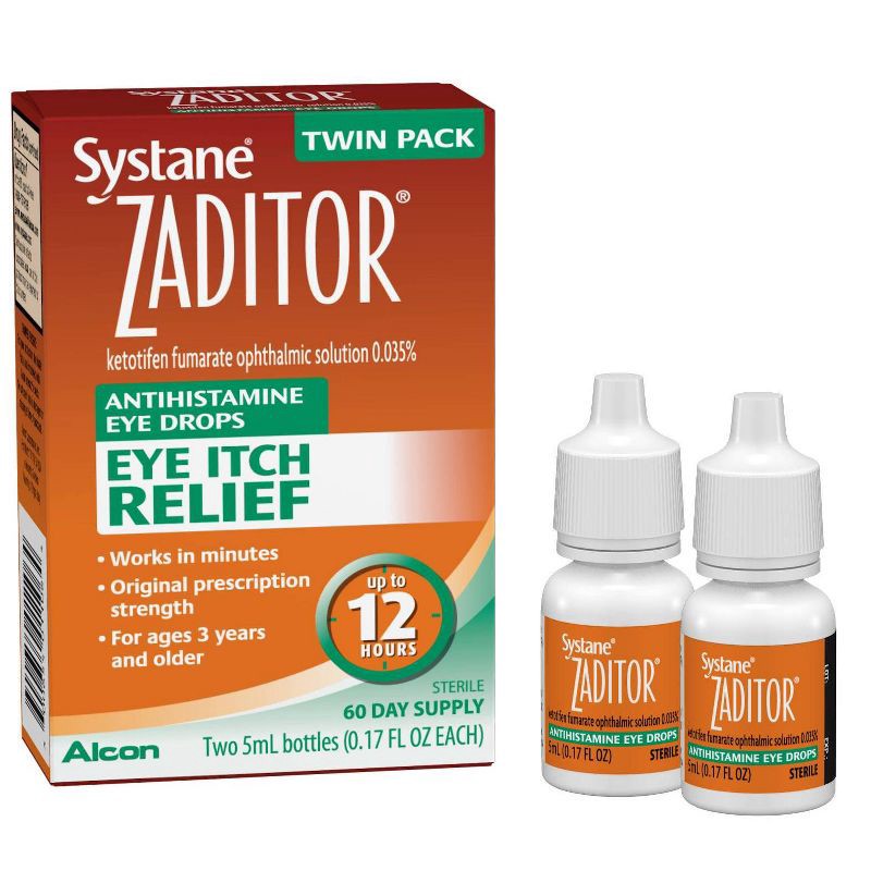 slide 1 of 5, Zaditor Antihistamine Eye Drops for Eye Itch Relief - 0.34 fl oz, 0.34 fl oz