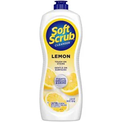 Soft Scrub Lemon Scent Total All Purpose Bath and Kitchen Cleanser - 36oz: Bleach-Free, Cream Form, Plastic Bottle