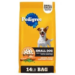 Pedigree Roasted Chicken, Rice and Vegetable Flavor Small Dry Dog Food - 14lbs