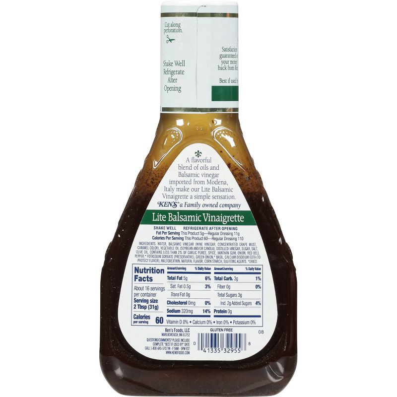 slide 2 of 5, Ken's Steak House Lite Balsamic Vinaigrette Dressing - 16fl oz, 16 fl oz