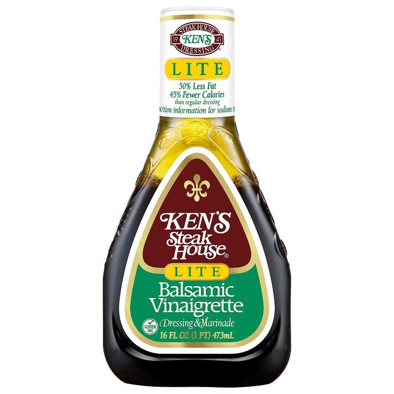 slide 1 of 5, Ken's Steak House Lite Balsamic Vinaigrette Dressing - 16fl oz, 16 fl oz
