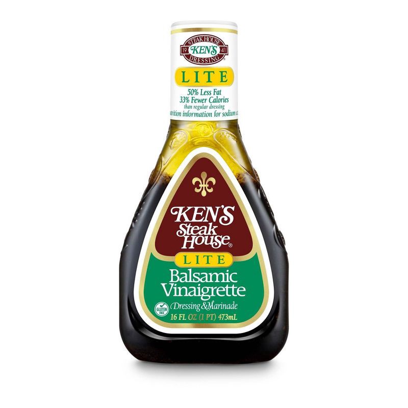 slide 1 of 5, Ken's Steak House Lite Balsamic Vinaigrette Dressing - 16fl oz, 16 fl oz