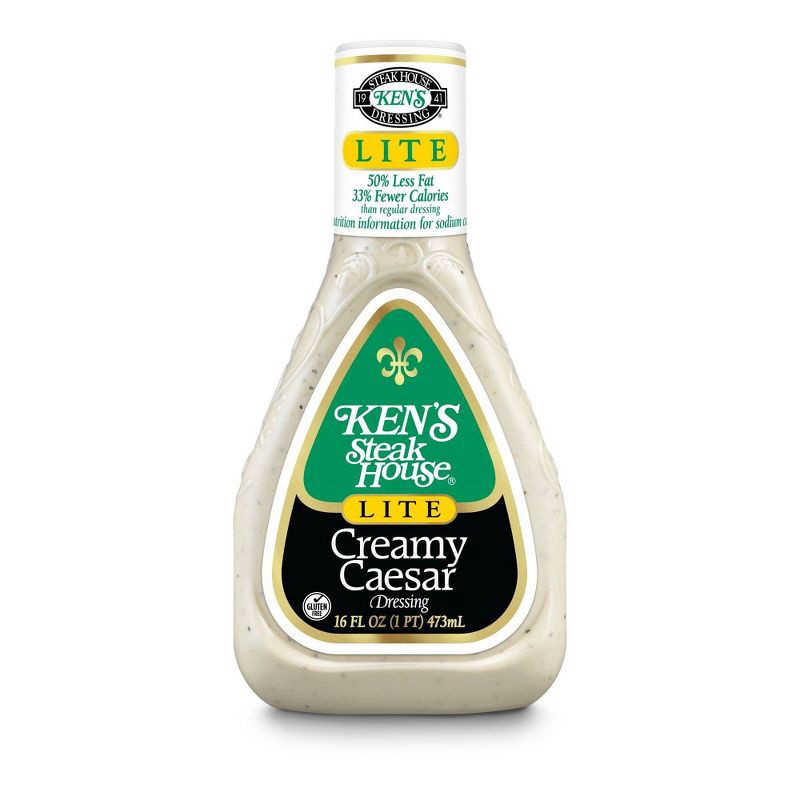 slide 1 of 3, Ken's Steak House Lite Creamy Caesar Salad Dressing - 16fl oz, 16 fl oz
