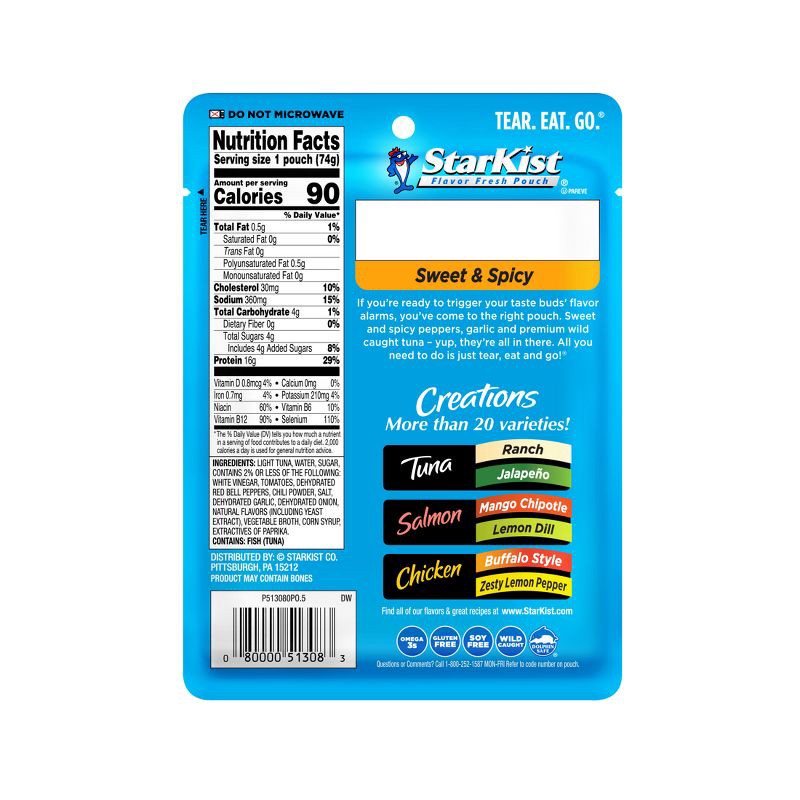 slide 2 of 5, StarKist Tuna Creations Sweet & Spicy Pouch - 2.6oz, 2.6 oz