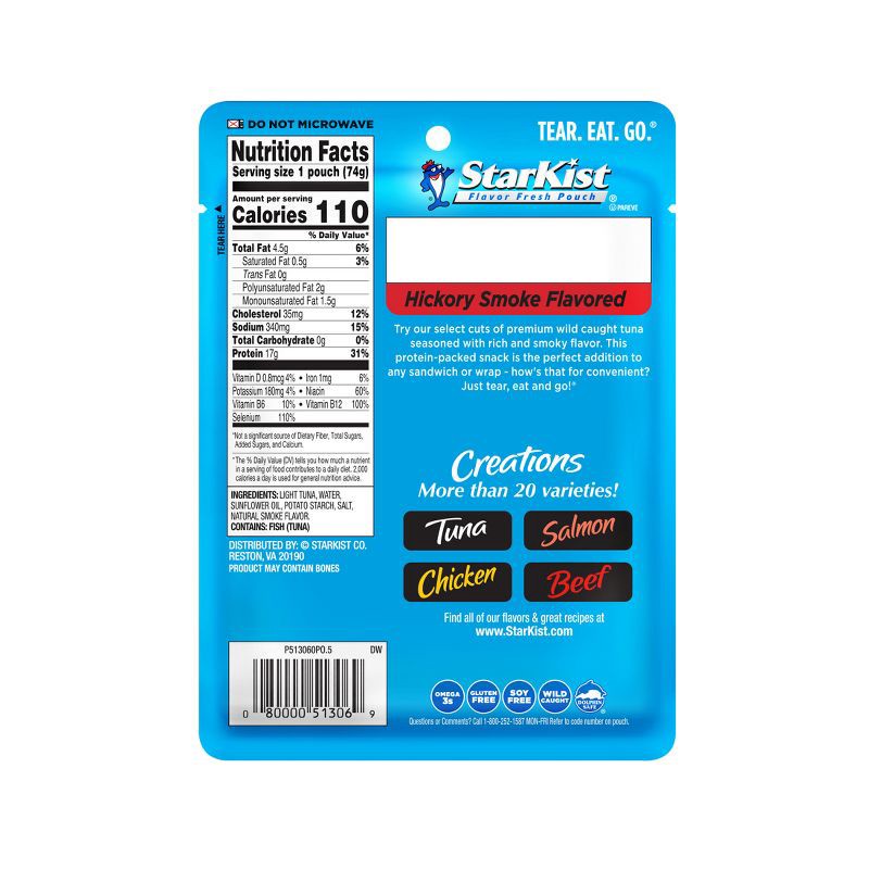 slide 2 of 5, StarKist Tuna Creations Hickory Smoked Pouch - 2.6oz, 2.6 oz