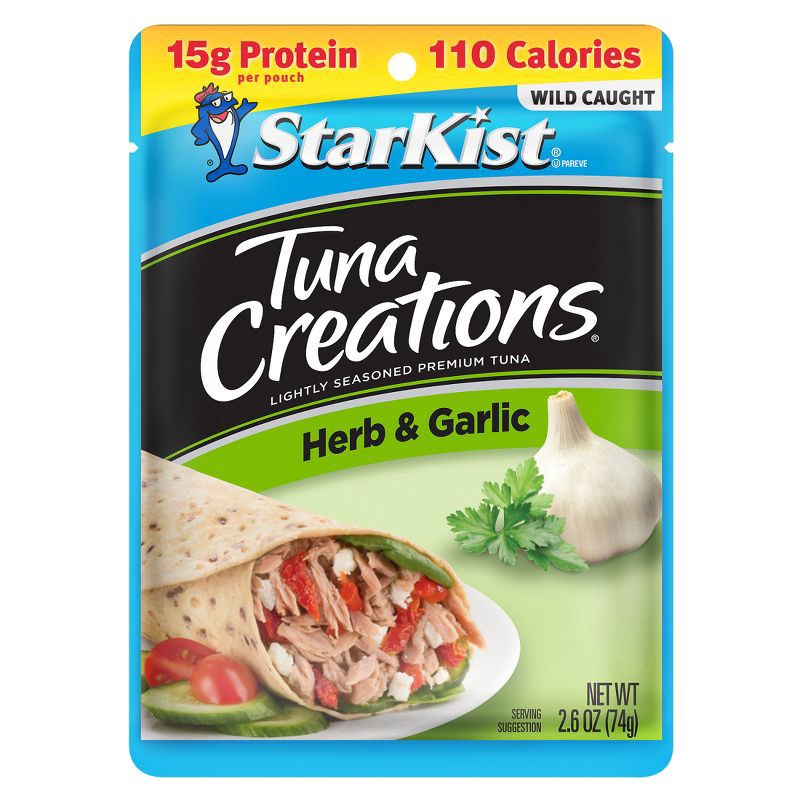 slide 1 of 5, StarKist Tuna Creations Herb & Garlic Pouch - 2.6oz, 2.6 oz