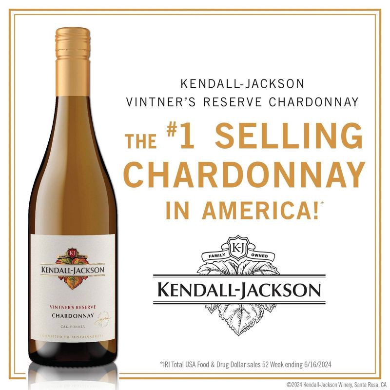 slide 5 of 9, Kendall-Jackson Vintner's Reserve Chardonnay Wine - 750ml Bottle, 750 ml