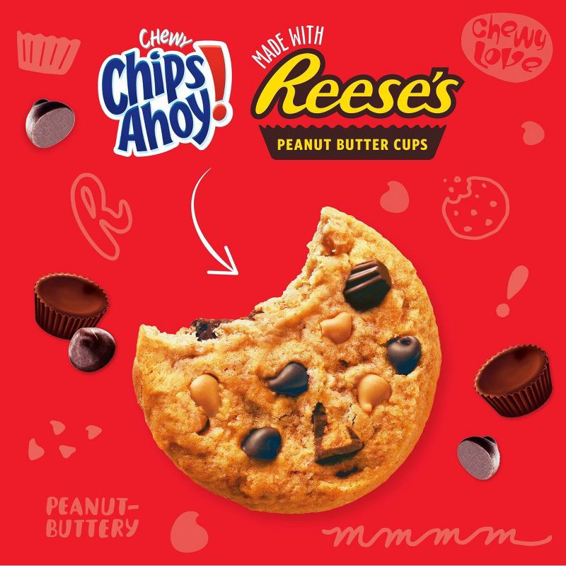 slide 2 of 12, Chips Ahoy! Chewy Chocolate Chip Cookies With Reese's Peanut Butter Cups - 9.5oz, 9.5 oz